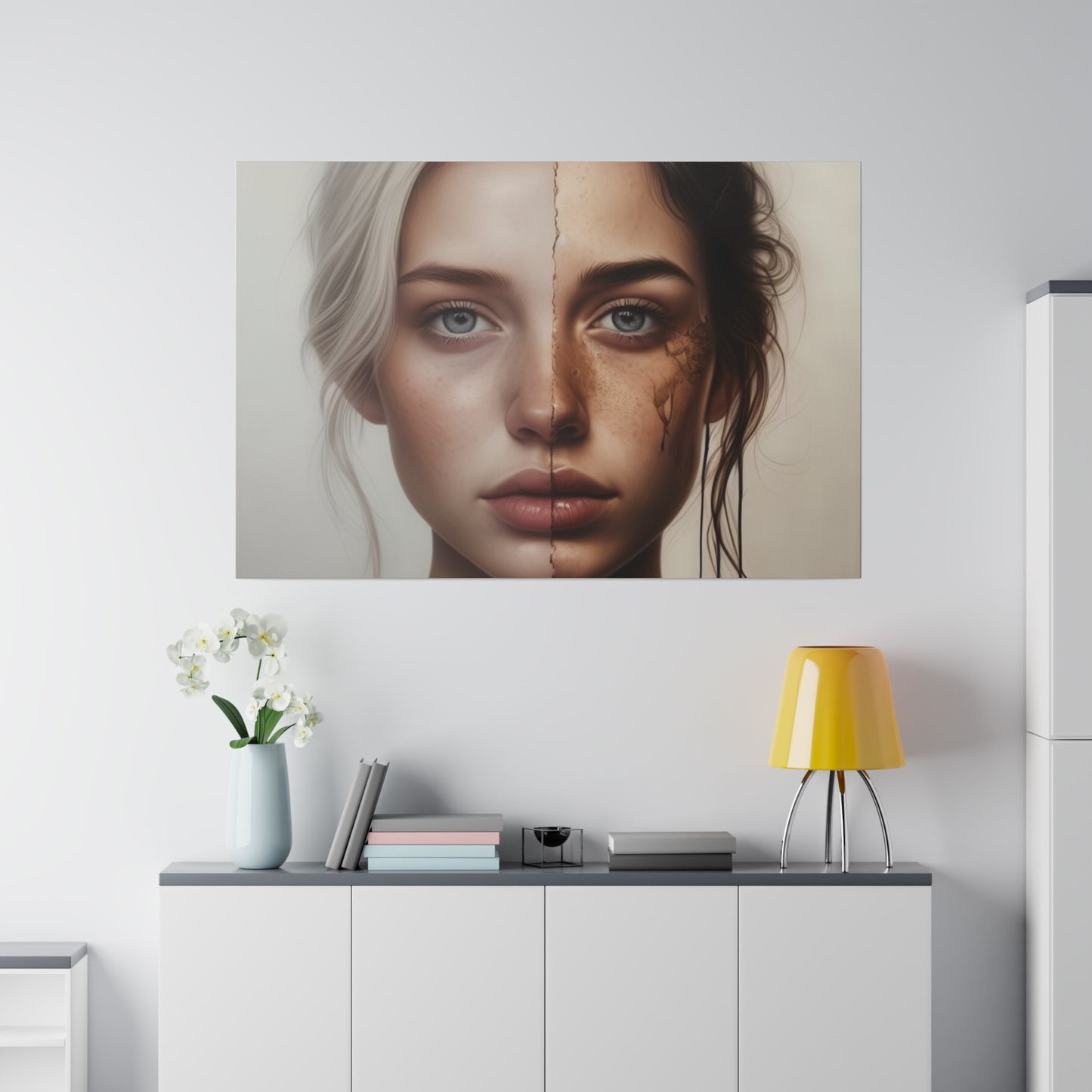 Woman, Face, Wall Art, Matte Canvas, Stretched, 0.75"