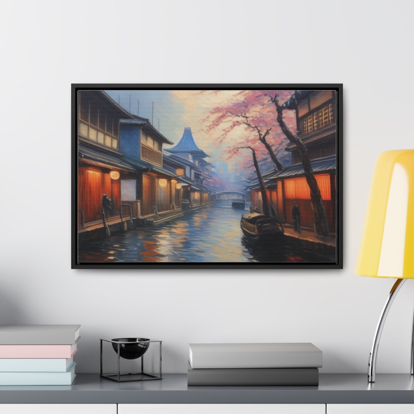 Japanese Canal, Wall Art, Gallery Canvas Wraps, Horizontal Frame