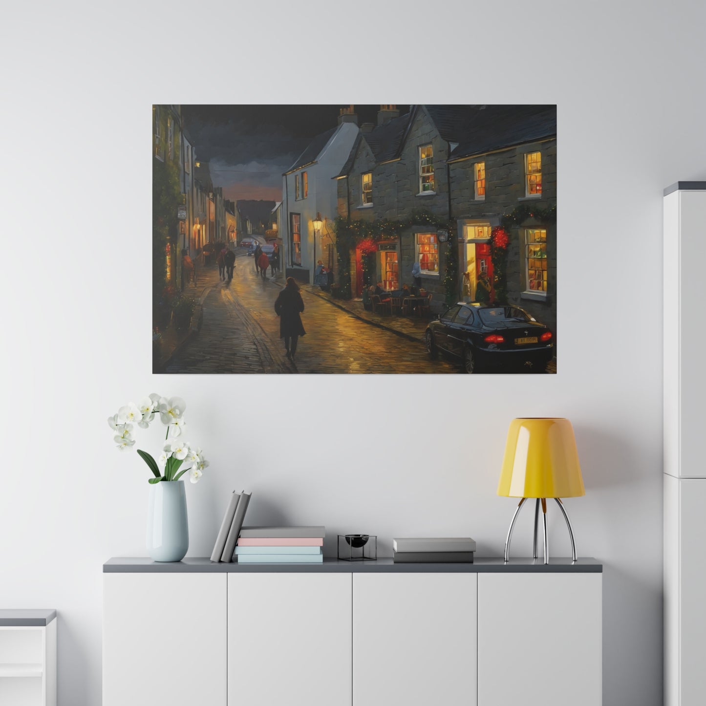 Calm Town, Wall Art, Matte Canvas, Stretched, 0.75"