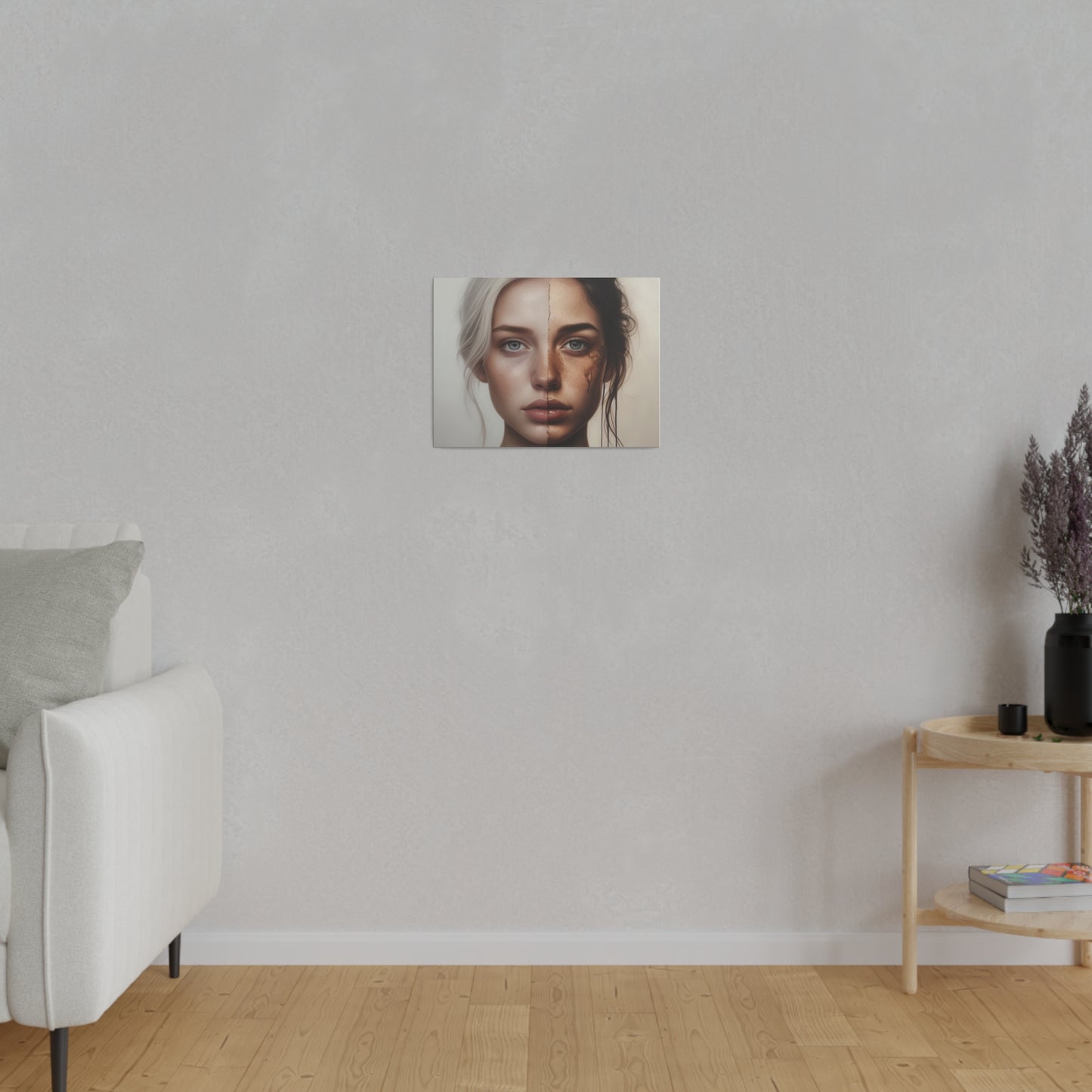 Woman, Face, Wall Art, Matte Canvas, Stretched, 0.75"