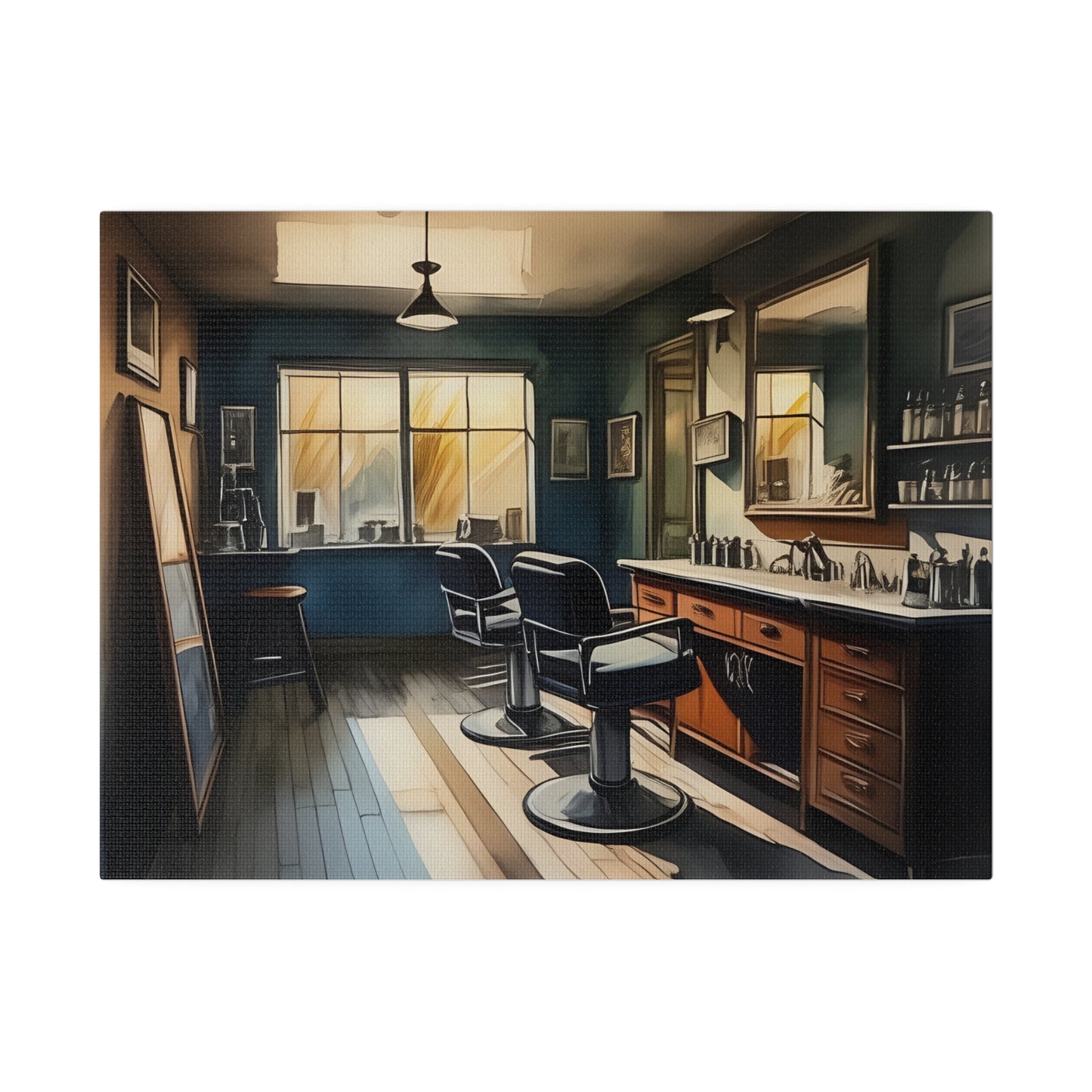 Barbershop, Wall Art, Matte Canvas, Stretched, 0.75"