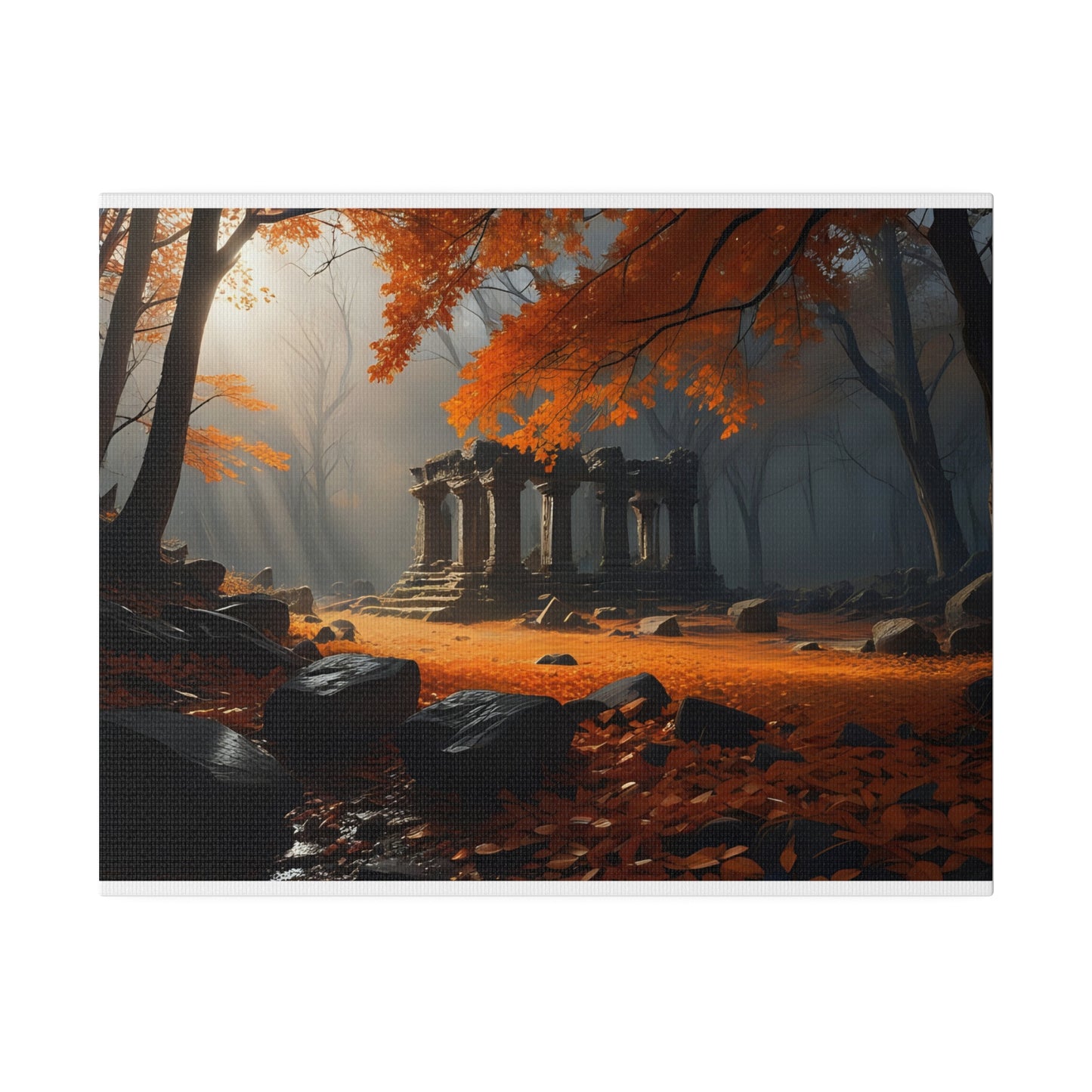 Ruins in the Woods, Wall Art, Matte Canvas, Stretched, 0.75"