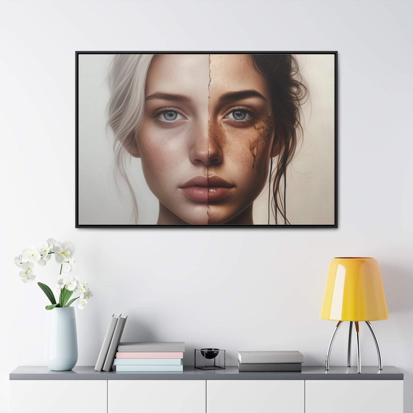 Woman, Face, Wall Art, Gallery Canvas Wraps, Horizontal Frame