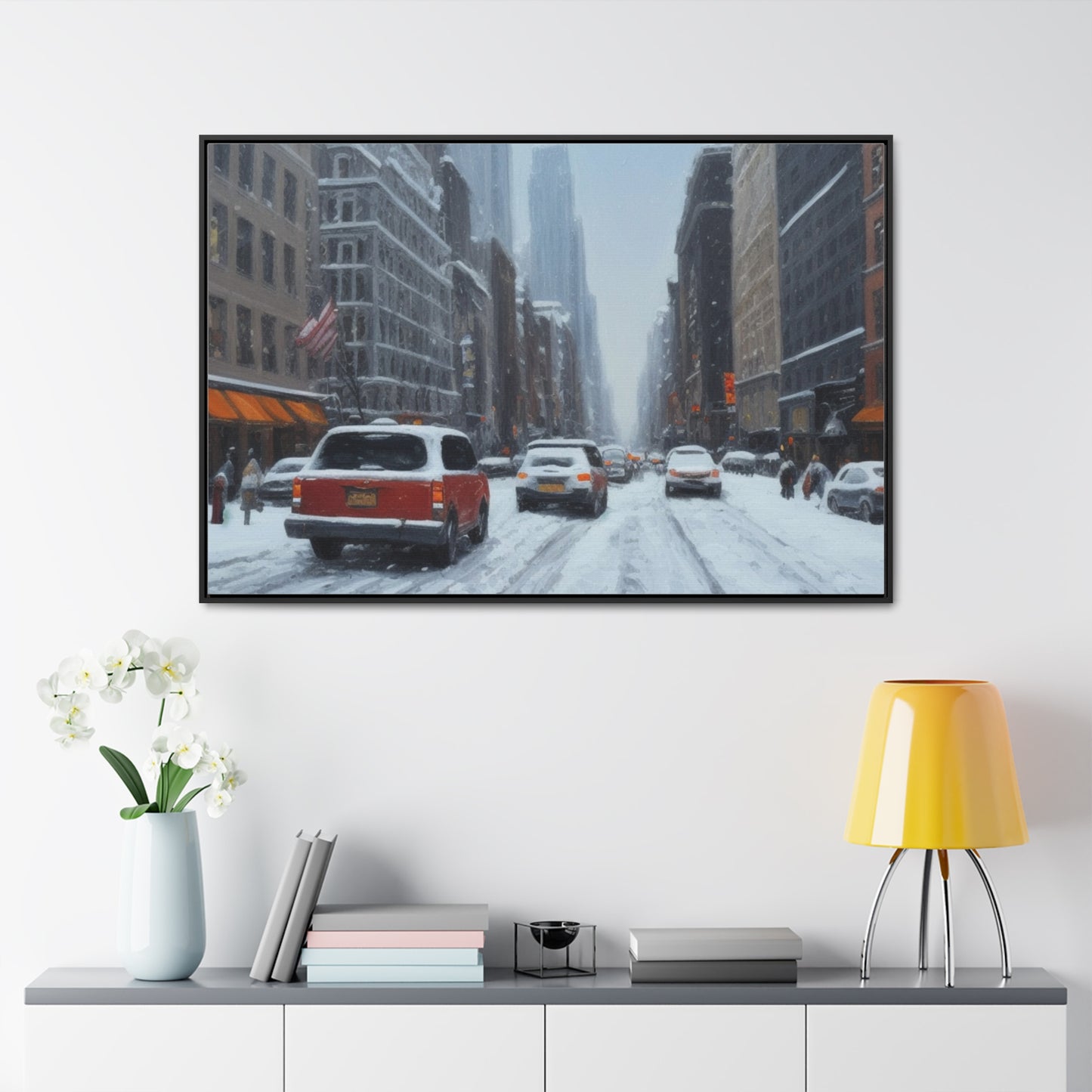 Snowy City, Wall Art, Gallery Canvas Wraps, Horizontal Frame