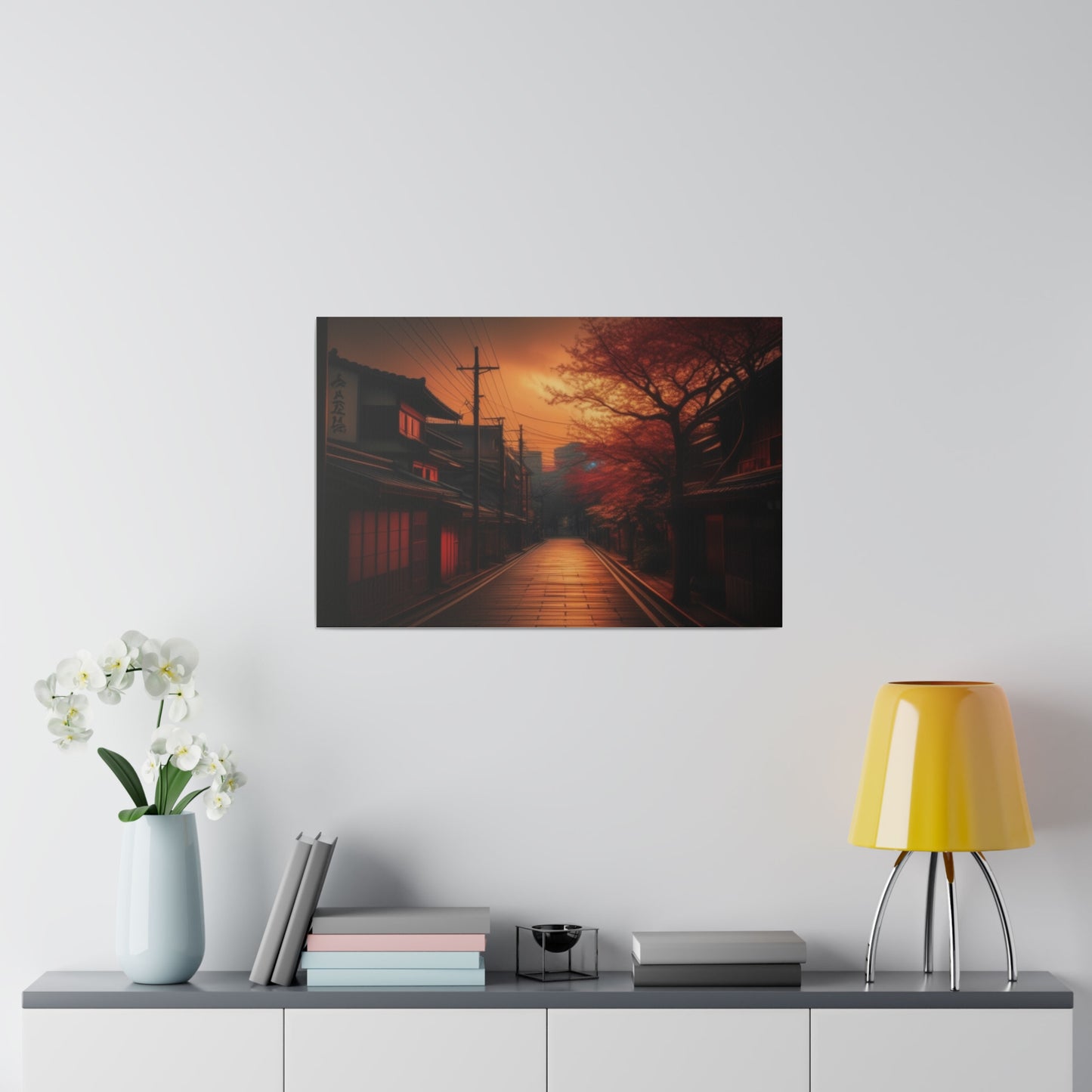 Japanese Village, Wall Art, Matte Canvas, Stretched, 0.75"