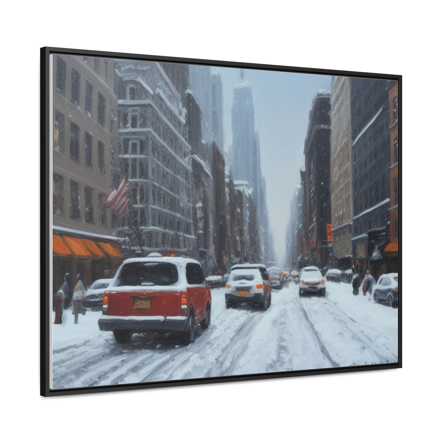 Snowy City, Wall Art, Gallery Canvas Wraps, Horizontal Frame