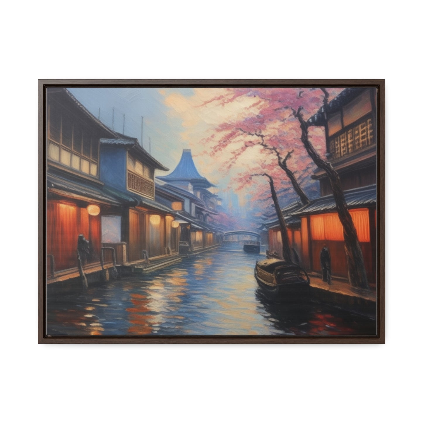 Japanese Canal, Wall Art, Gallery Canvas Wraps, Horizontal Frame