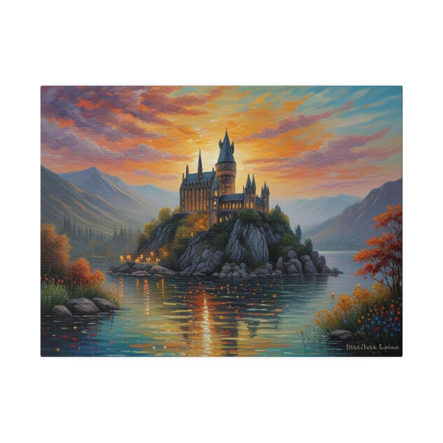 Hogwarts Like Castle, Wall Art, Matte Canvas, Stretched, 0.75"