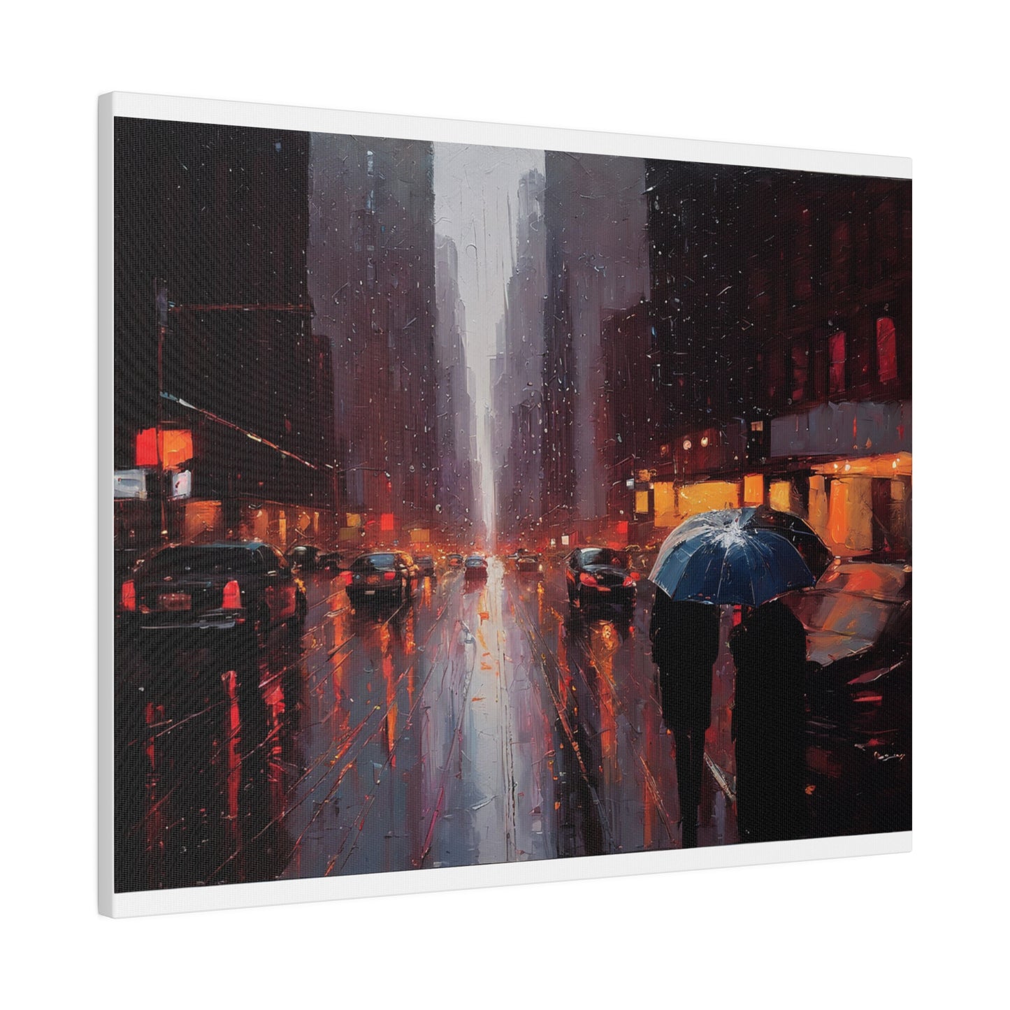 City Streets, Wall Art, Matte Canvas, Stretched, 0.75"