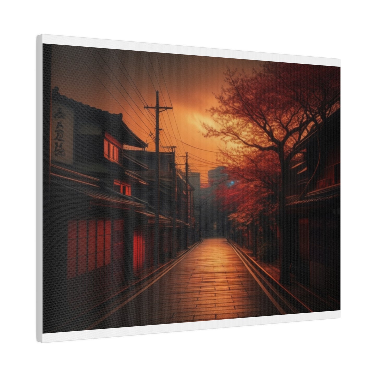 Japanese Village, Wall Art, Matte Canvas, Stretched, 0.75"