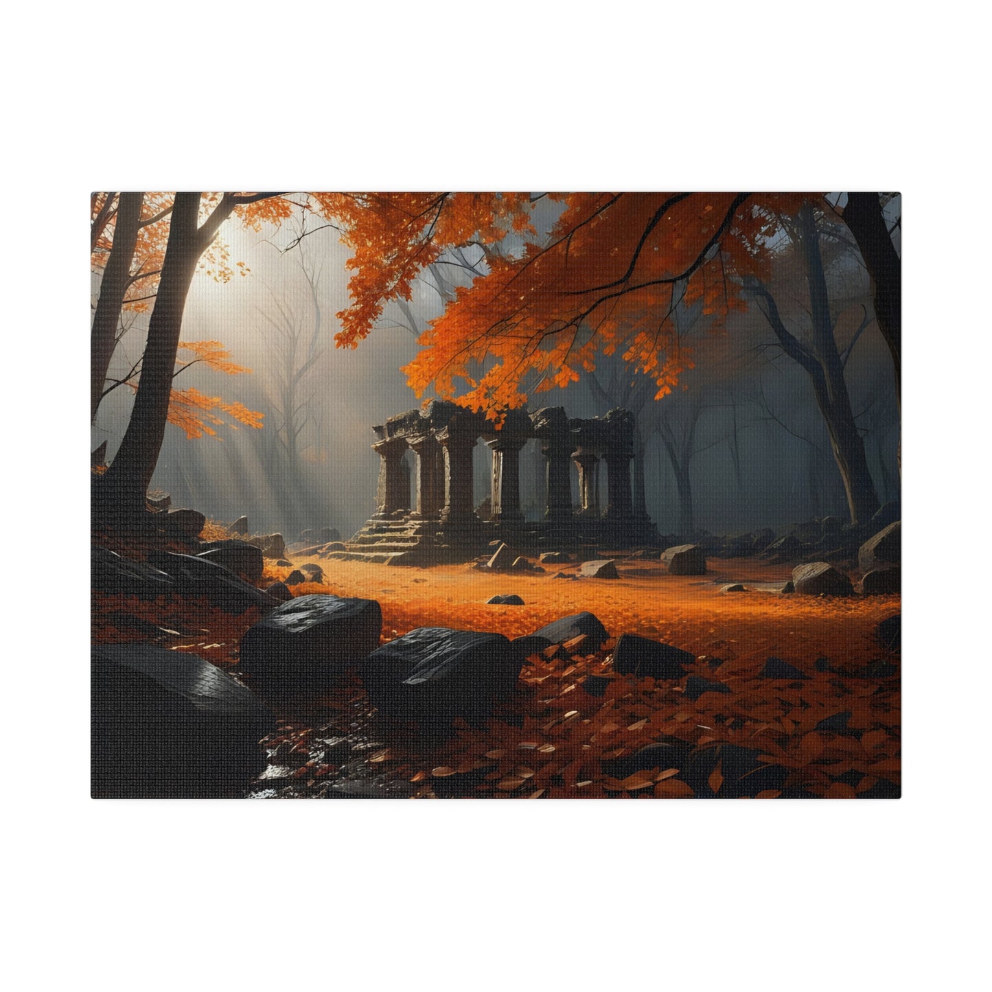 Ruins in the Woods, Wall Art, Matte Canvas, Stretched, 0.75"