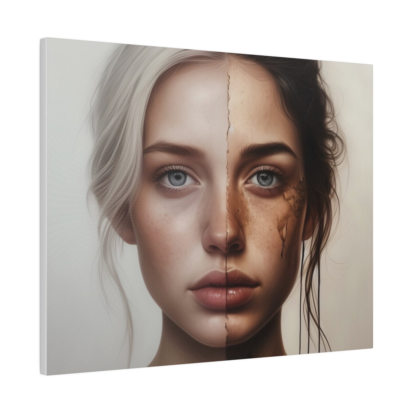 Woman, Face, Wall Art, Matte Canvas, Stretched, 0.75"