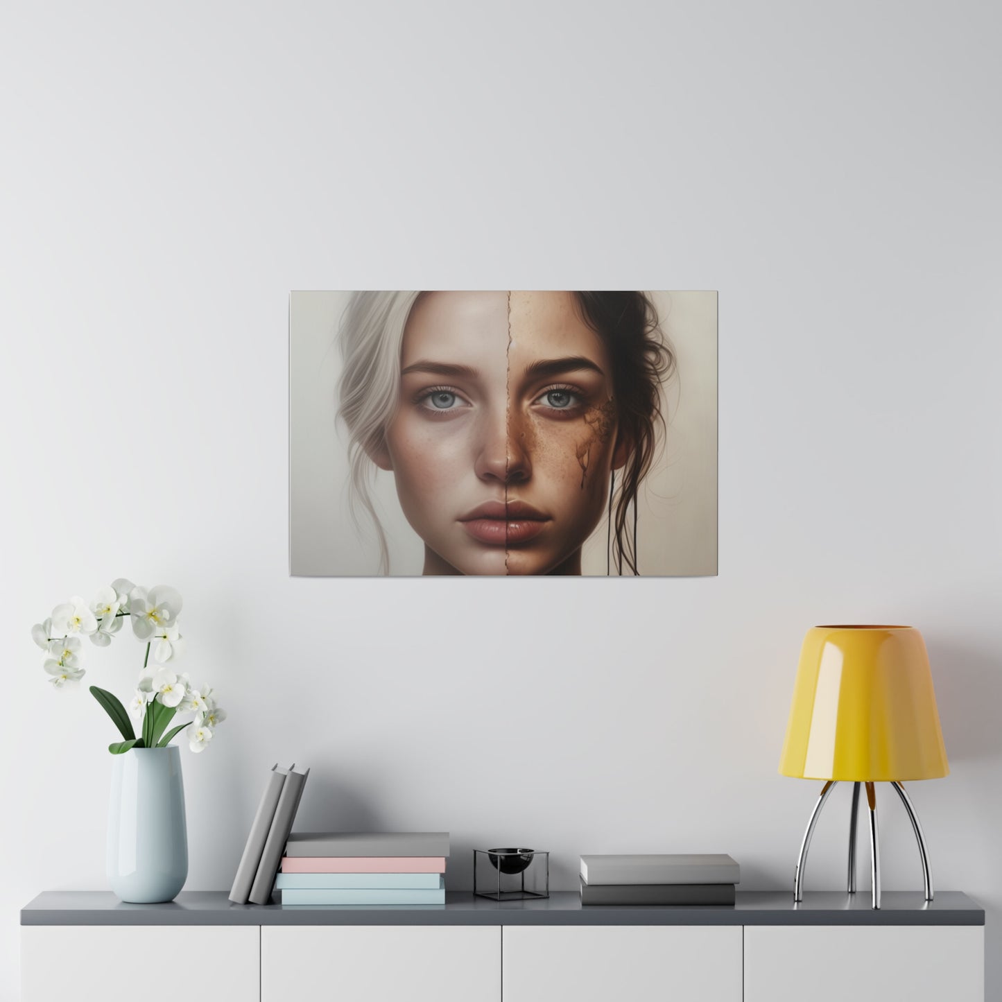 Woman, Face, Wall Art, Matte Canvas, Stretched, 0.75"