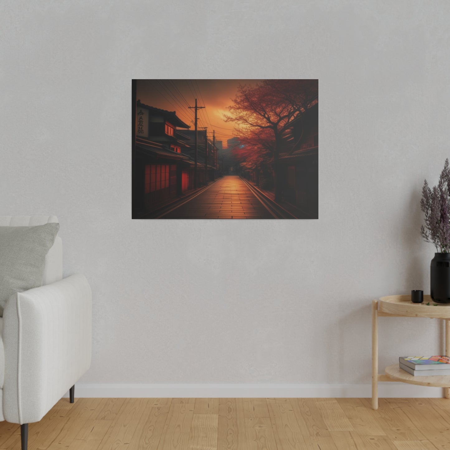 Japanese Village, Wall Art, Matte Canvas, Stretched, 0.75"