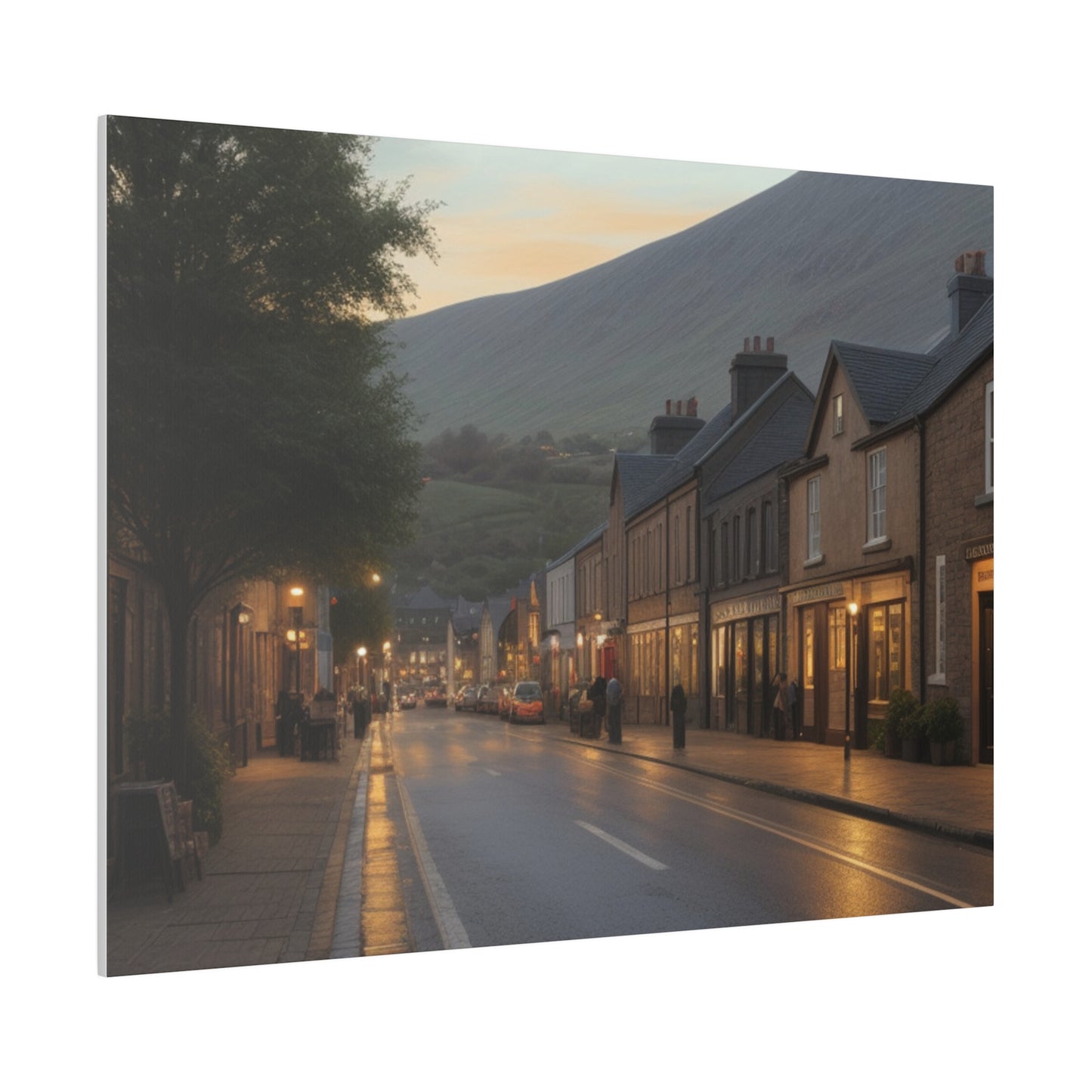 Town, Wall Art, Matte Canvas, Stretched, 0.75"