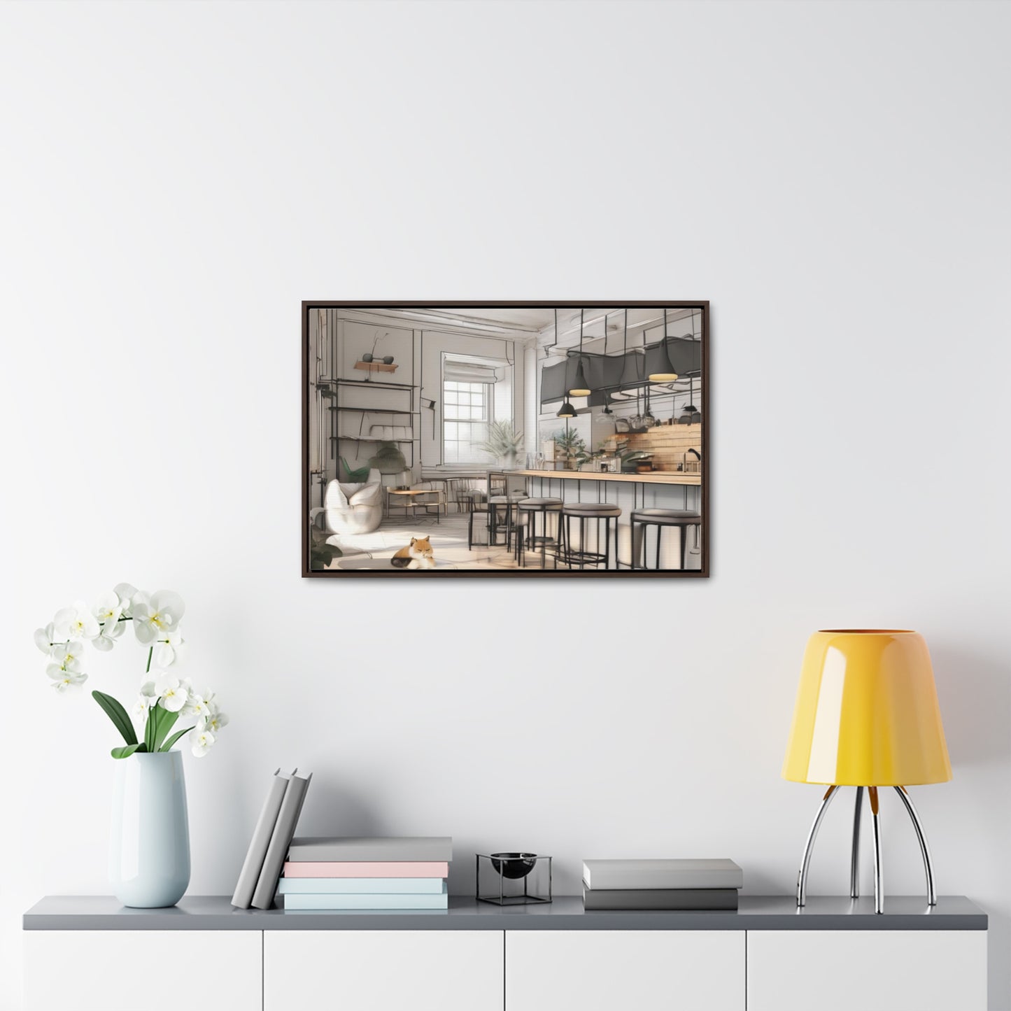 Cat, Kitchen, Gallery Canvas Wraps, Horizontal Frame