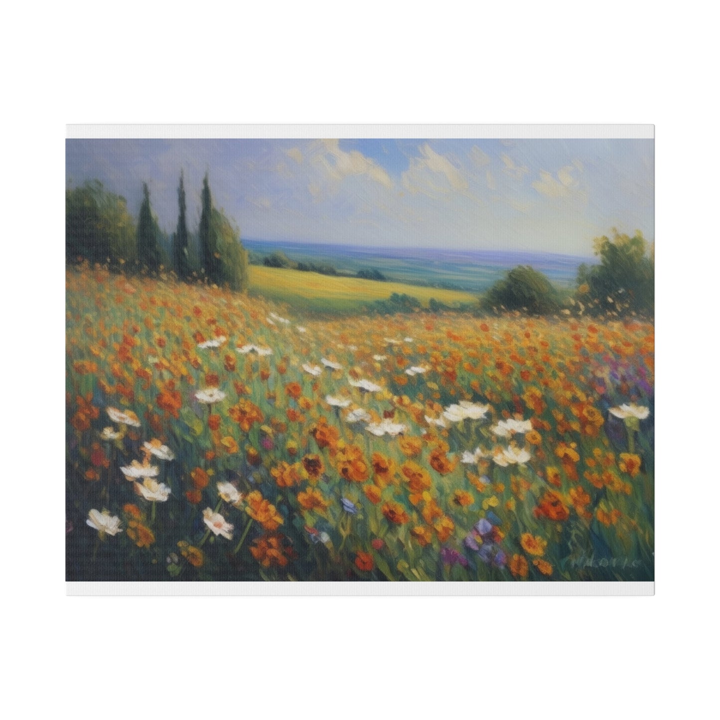 Field of flowers, Matte Canvas, Stretched, 0.75"