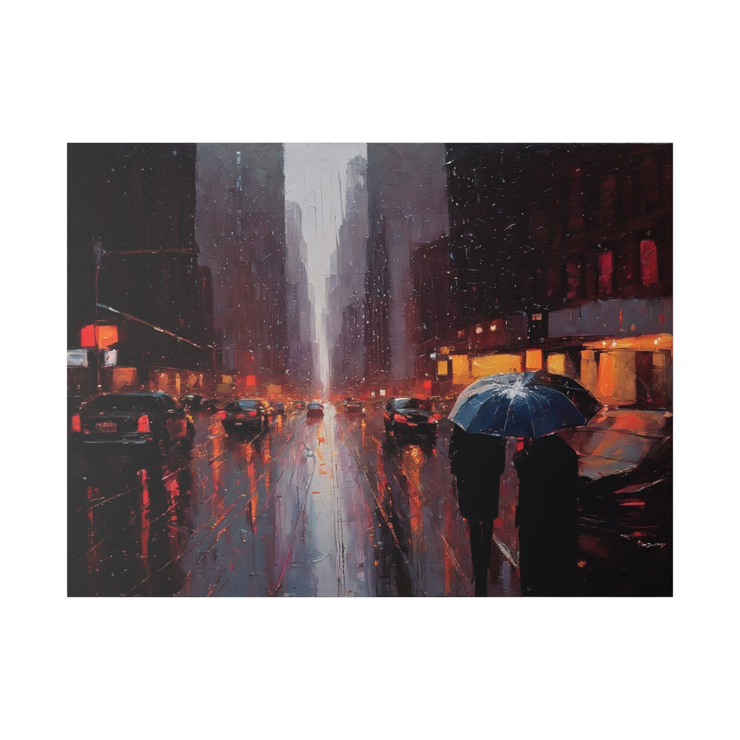 City Streets, Wall Art, Matte Canvas, Stretched, 0.75"