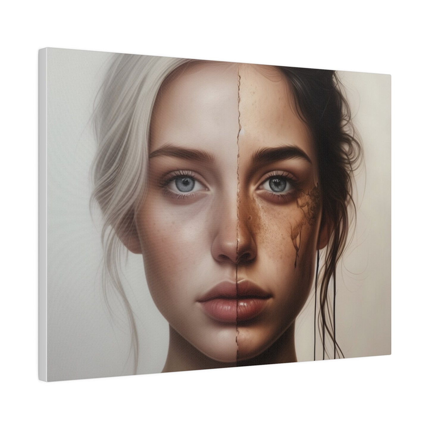 Woman, Face, Wall Art, Matte Canvas, Stretched, 0.75"