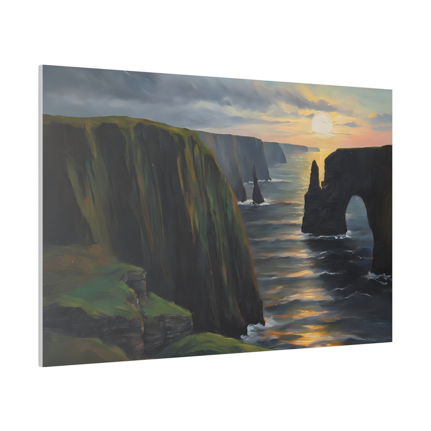 Irish Cliffs, Wall Art, Matte Canvas, Stretched, 0.75"