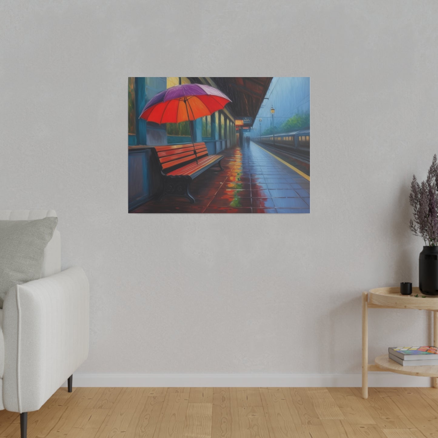 Umbrella, Wall Art, Matte Canvas, Stretched, 0.75"