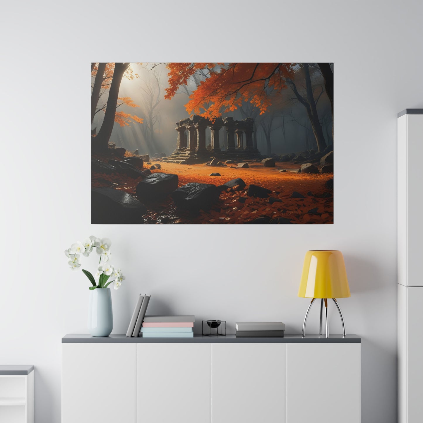 Ruins in the Woods, Wall Art, Matte Canvas, Stretched, 0.75"