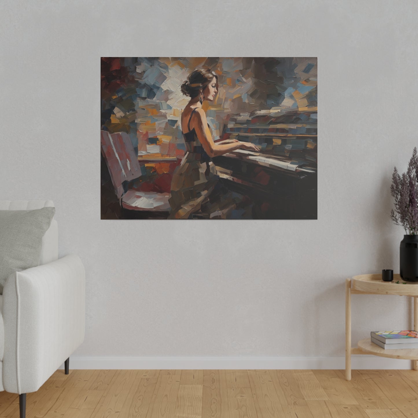 Piano, Wall Art, Matte Canvas, Stretched, 0.75"