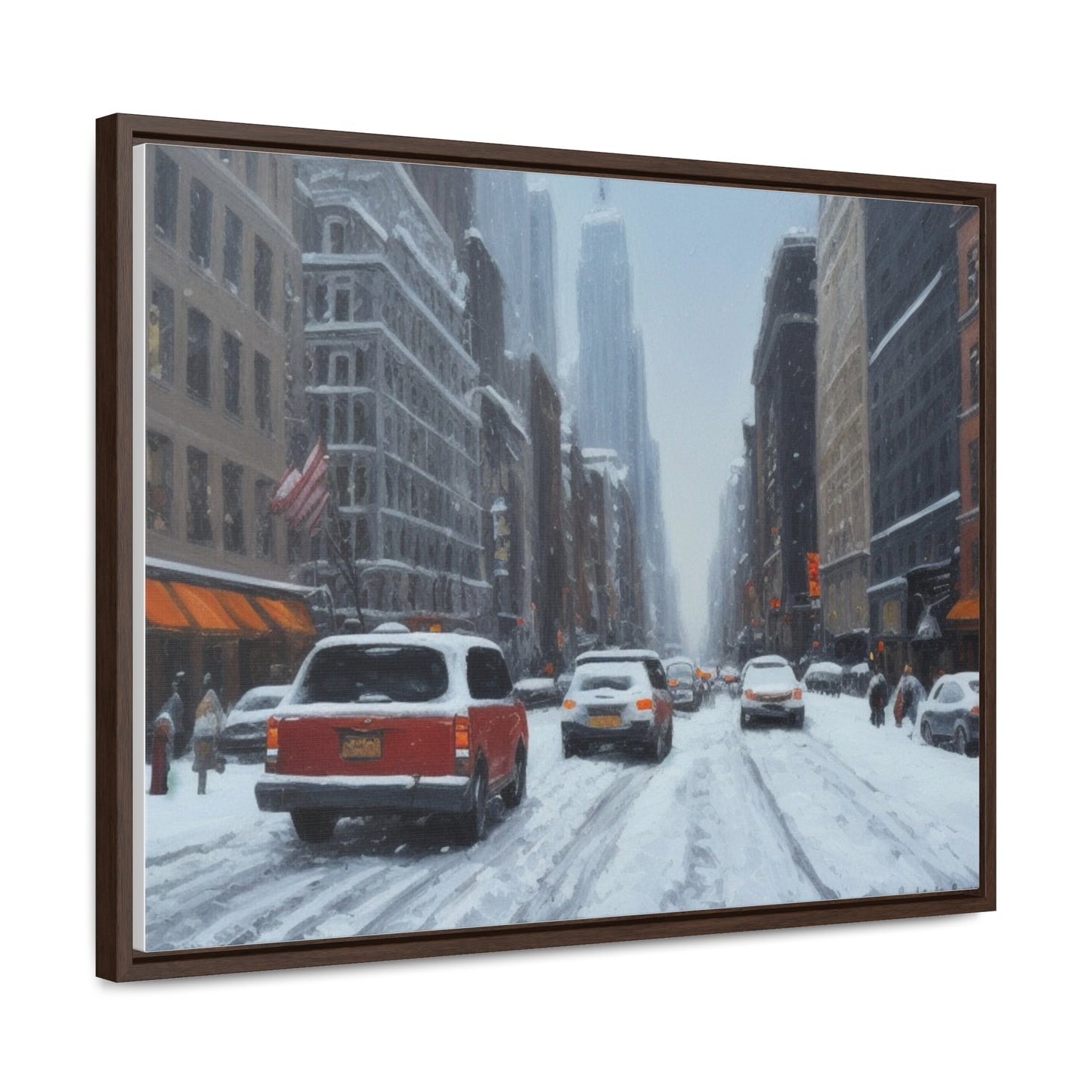 Snowy City, Wall Art, Gallery Canvas Wraps, Horizontal Frame