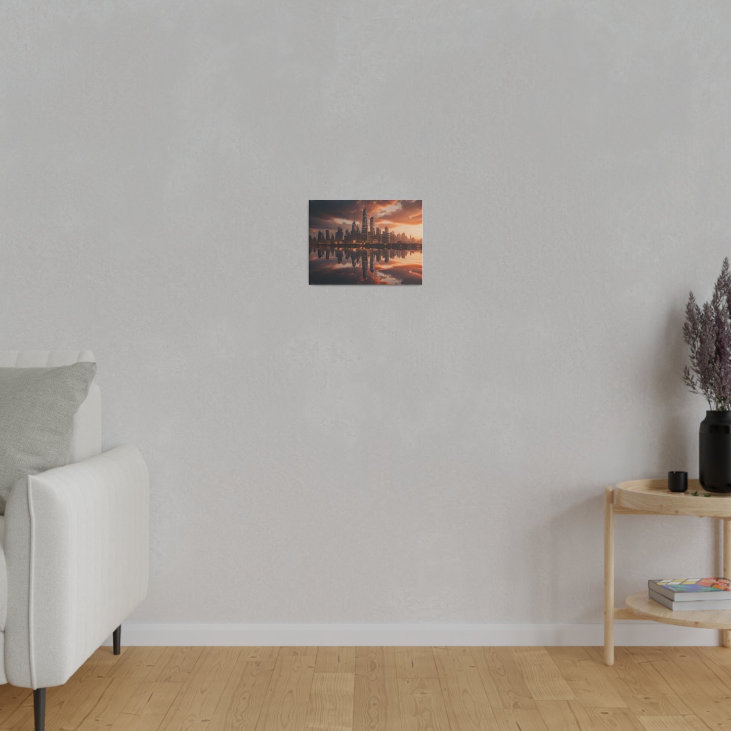 City lights, Wall Art, Matte Canvas, Stretched, 0.75"