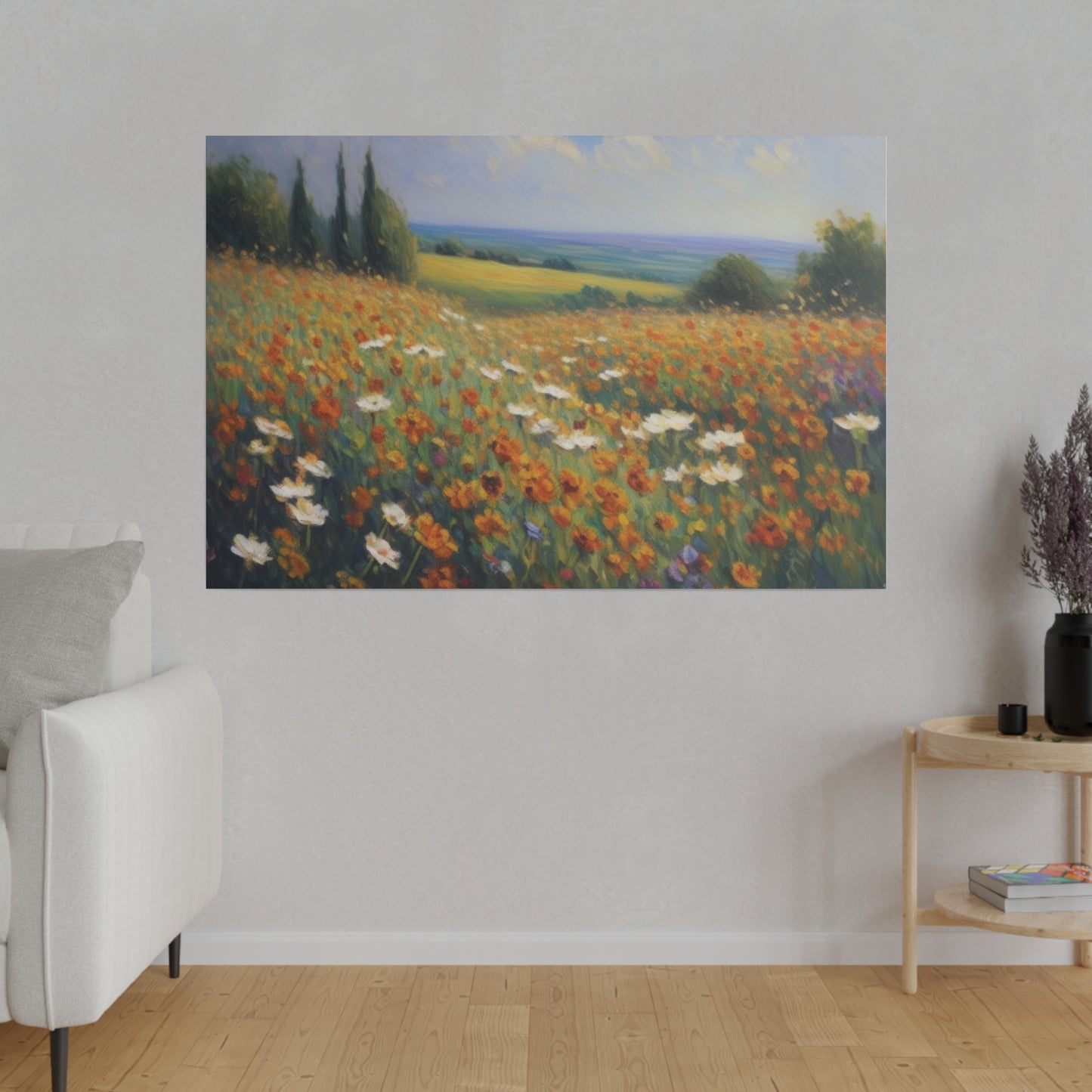 Field of flowers, Matte Canvas, Stretched, 0.75"