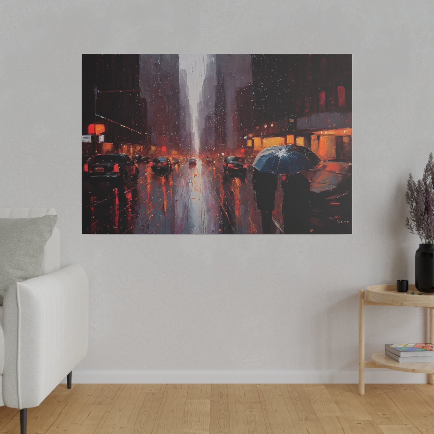 City Streets, Wall Art, Matte Canvas, Stretched, 0.75"