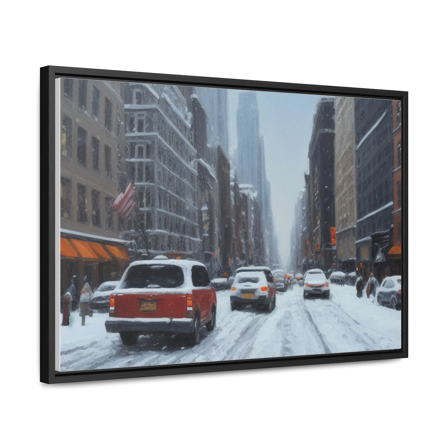 Snowy City, Wall Art, Gallery Canvas Wraps, Horizontal Frame