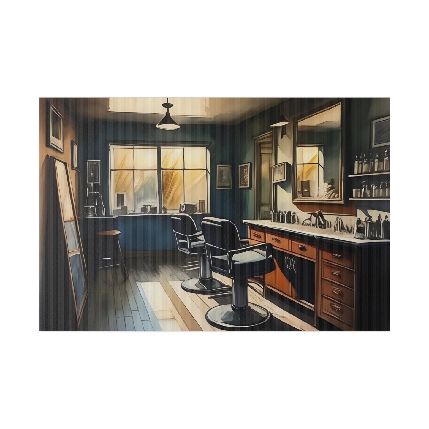 Barbershop, Wall Art, Matte Canvas, Stretched, 0.75"