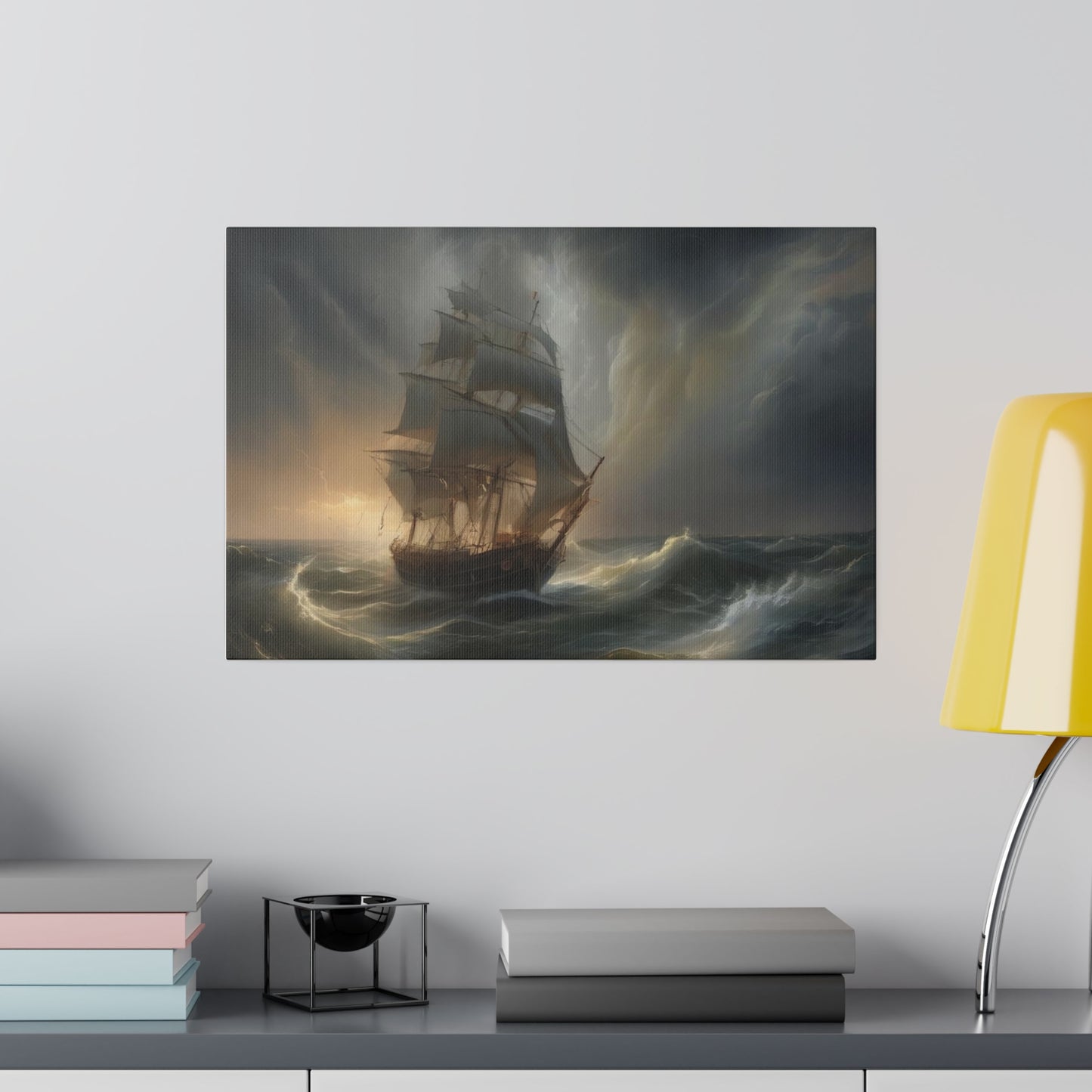 Sailing the Storm, Wall Art, Matte Canvas, Stretched, 0.75"