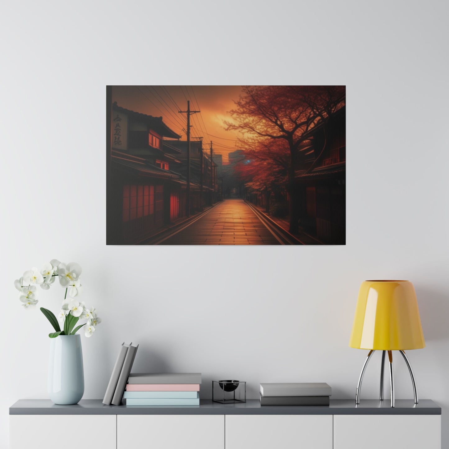 Japanese Village, Wall Art, Matte Canvas, Stretched, 0.75"