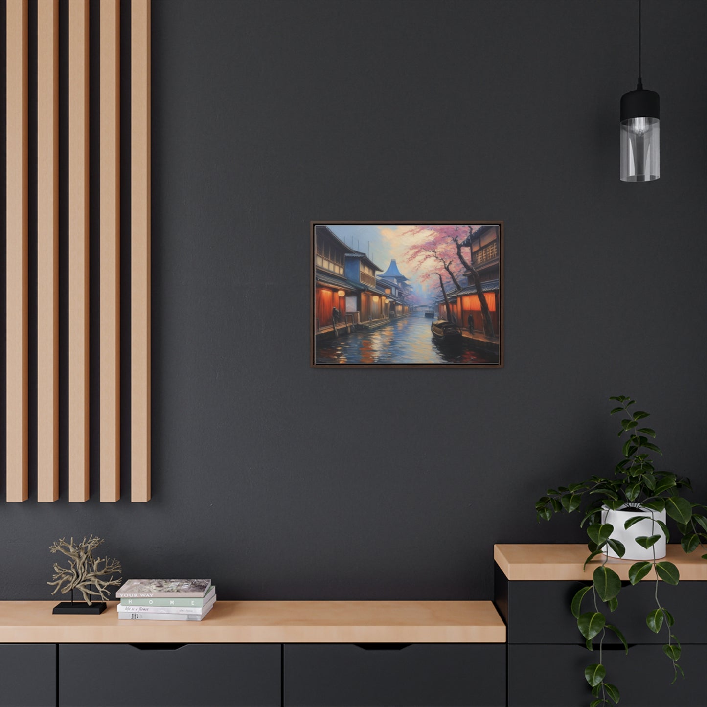 Japanese Canal, Wall Art, Gallery Canvas Wraps, Horizontal Frame