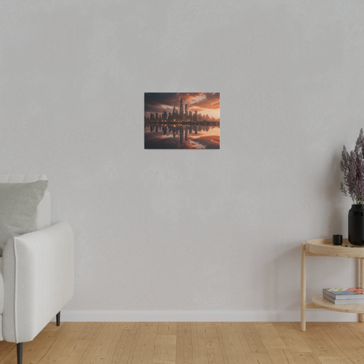 City lights, Wall Art, Matte Canvas, Stretched, 0.75"