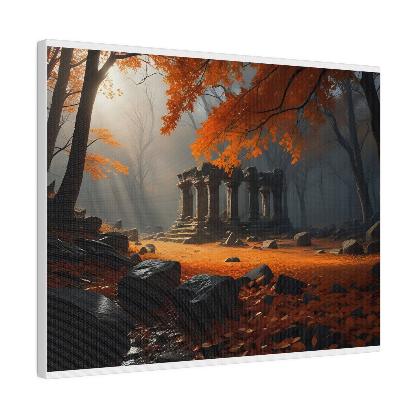 Ruins in the Woods, Wall Art, Matte Canvas, Stretched, 0.75"