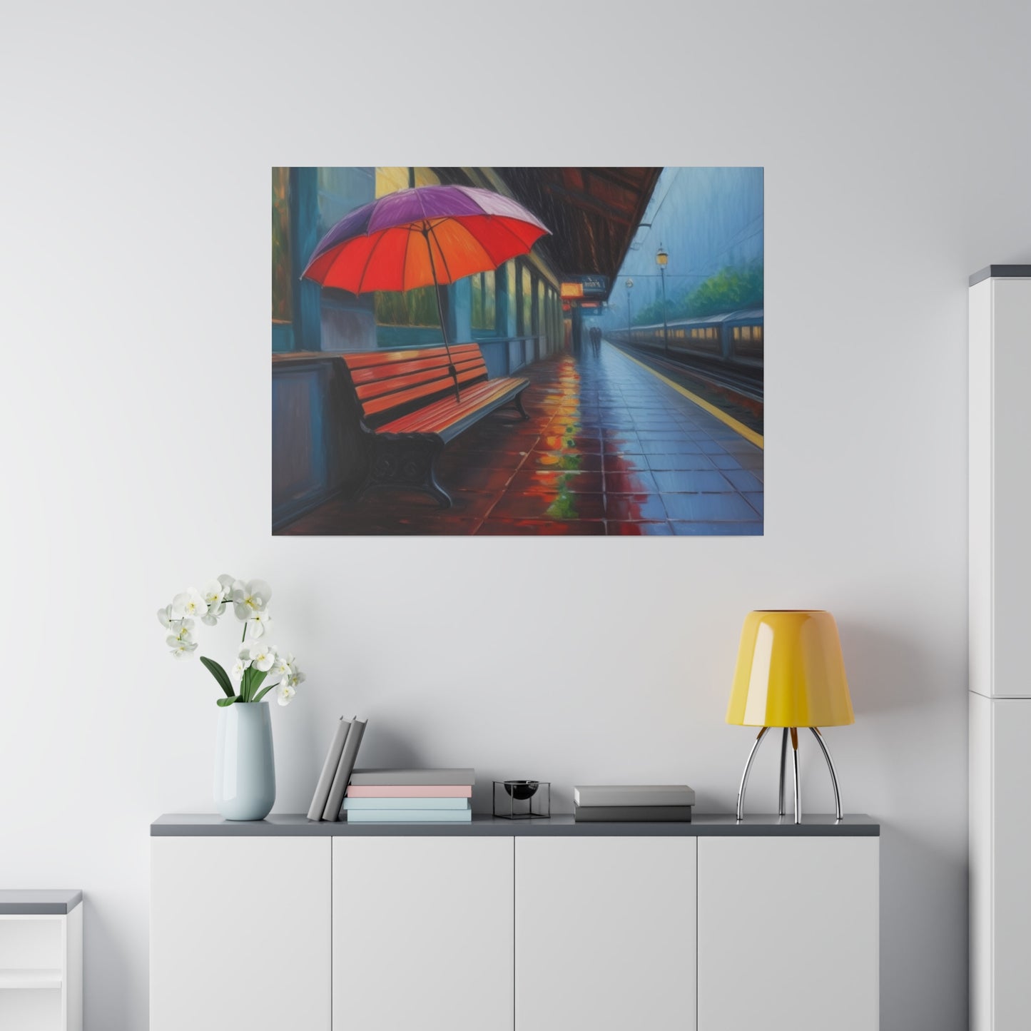 Umbrella, Wall Art, Matte Canvas, Stretched, 0.75"