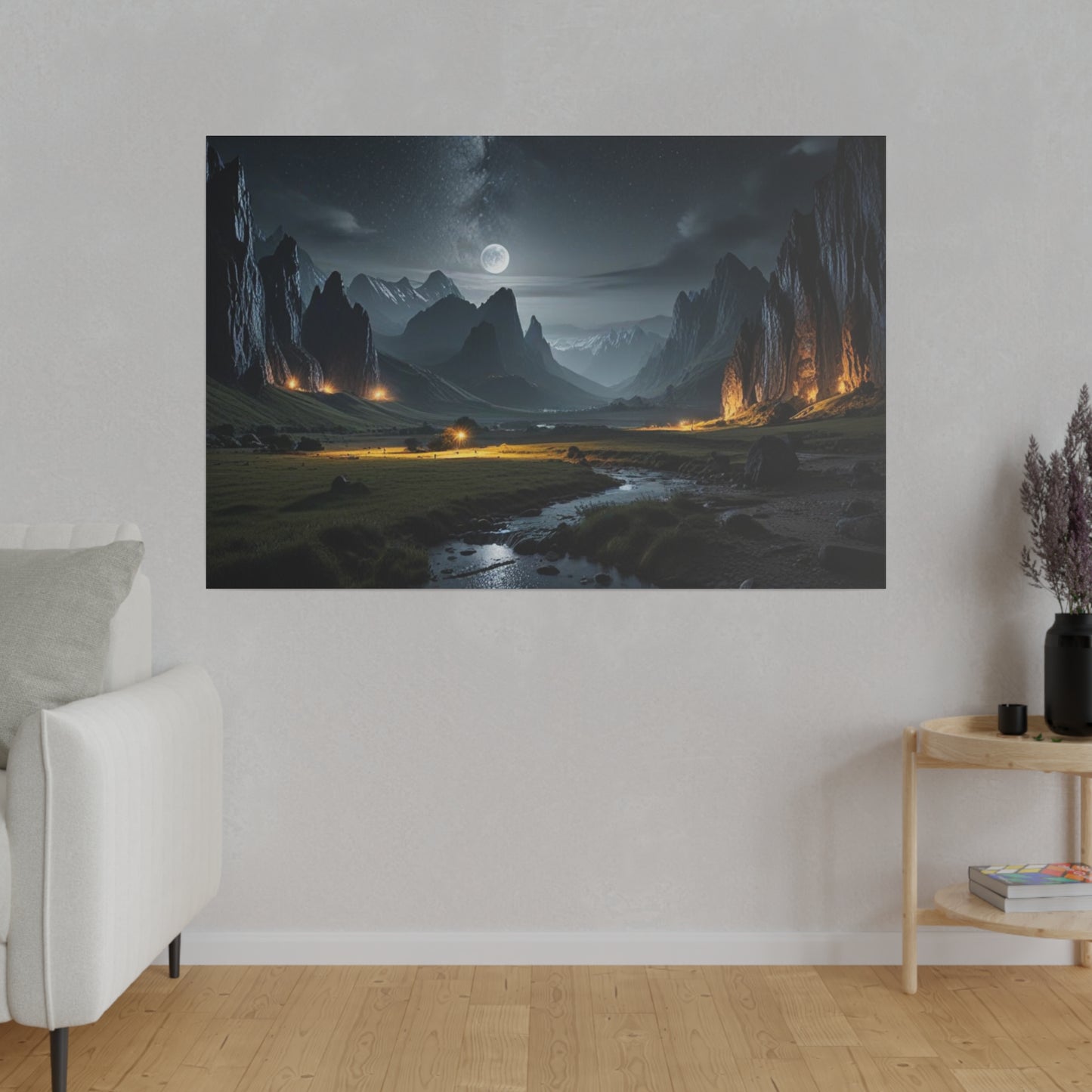 The Place Between the Cliffs, Wall Art, Matte Canvas, Stretched, 0.75"