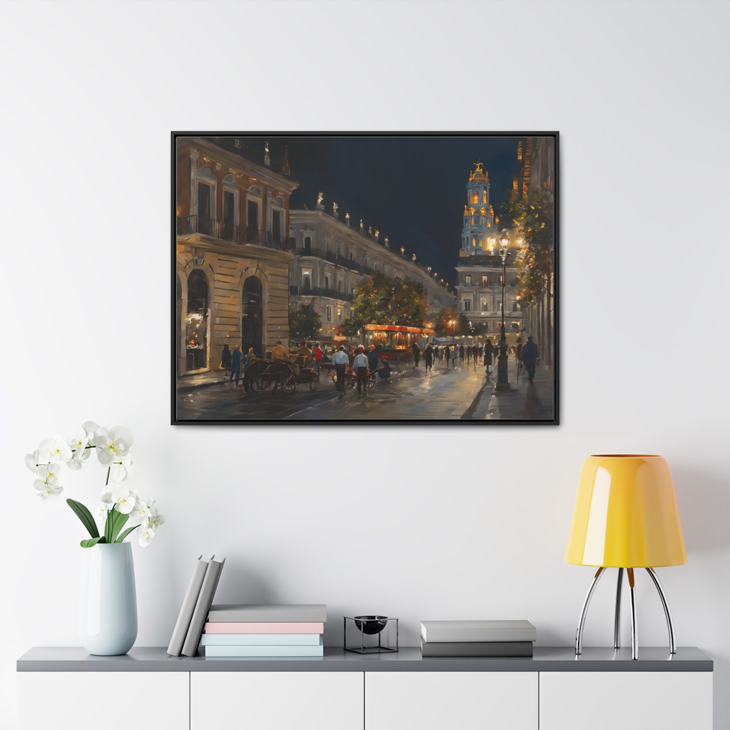 Night Walk, Wall Art, Gallery Canvas Wraps, Horizontal Frame