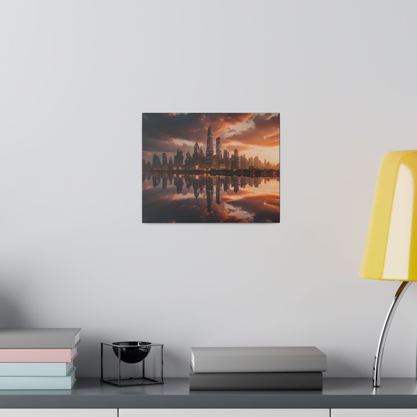 City lights, Wall Art, Matte Canvas, Stretched, 0.75"