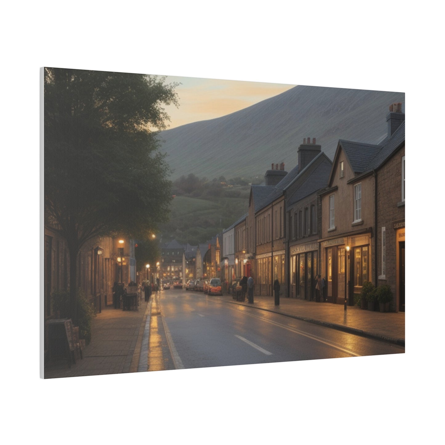 Town, Wall Art, Matte Canvas, Stretched, 0.75"