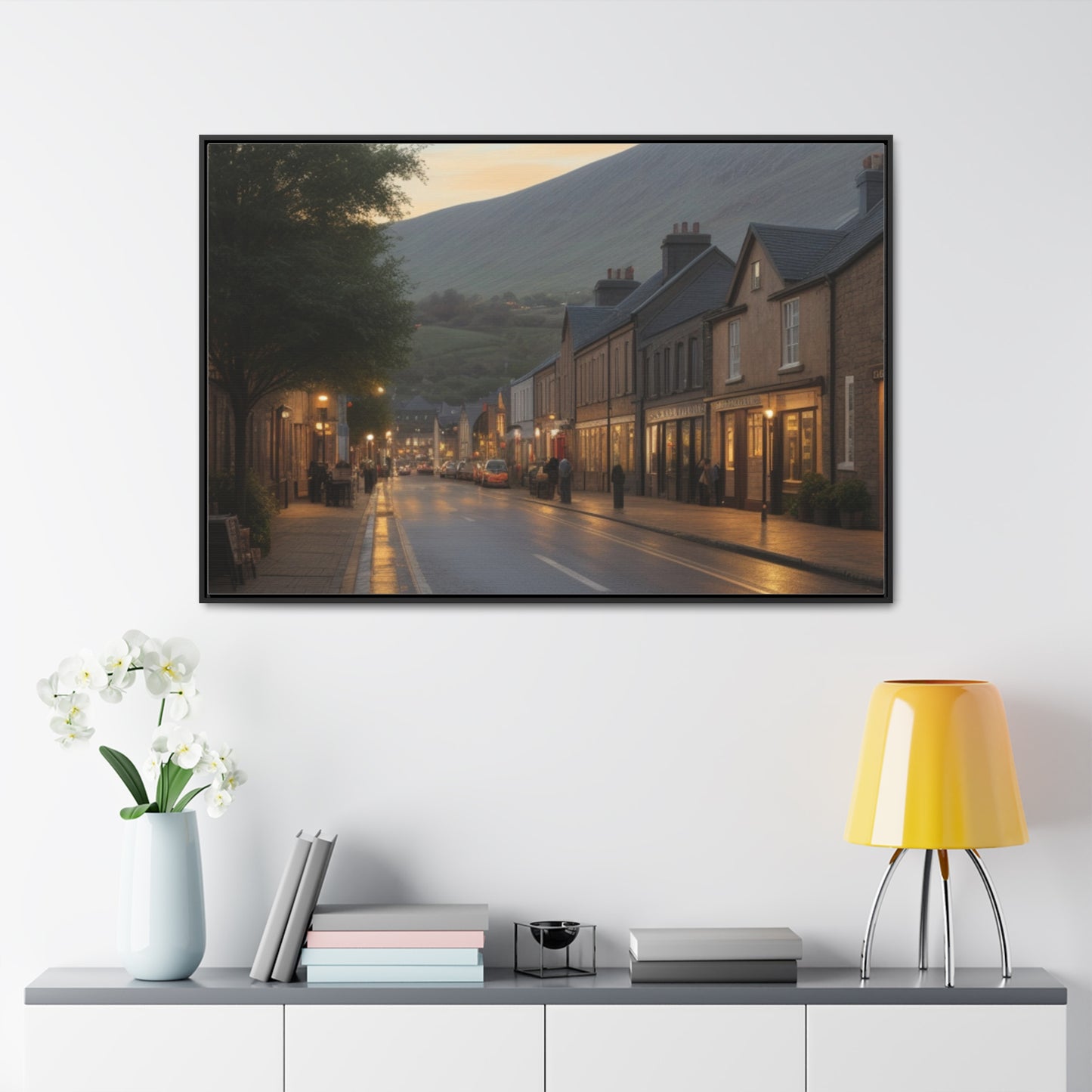 Town, Wall Art, Gallery Canvas Wraps, Horizontal Frame