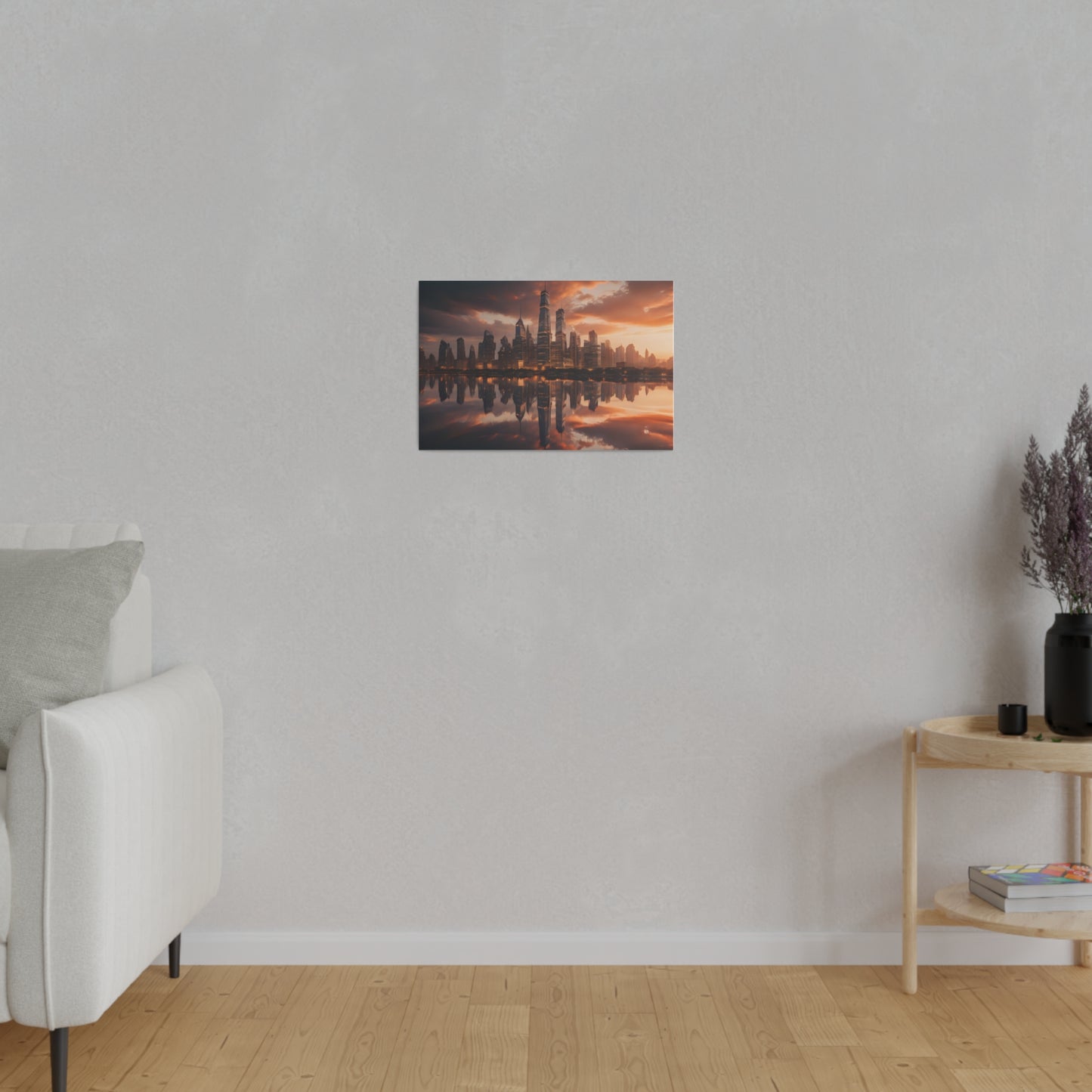 City lights, Wall Art, Matte Canvas, Stretched, 0.75"