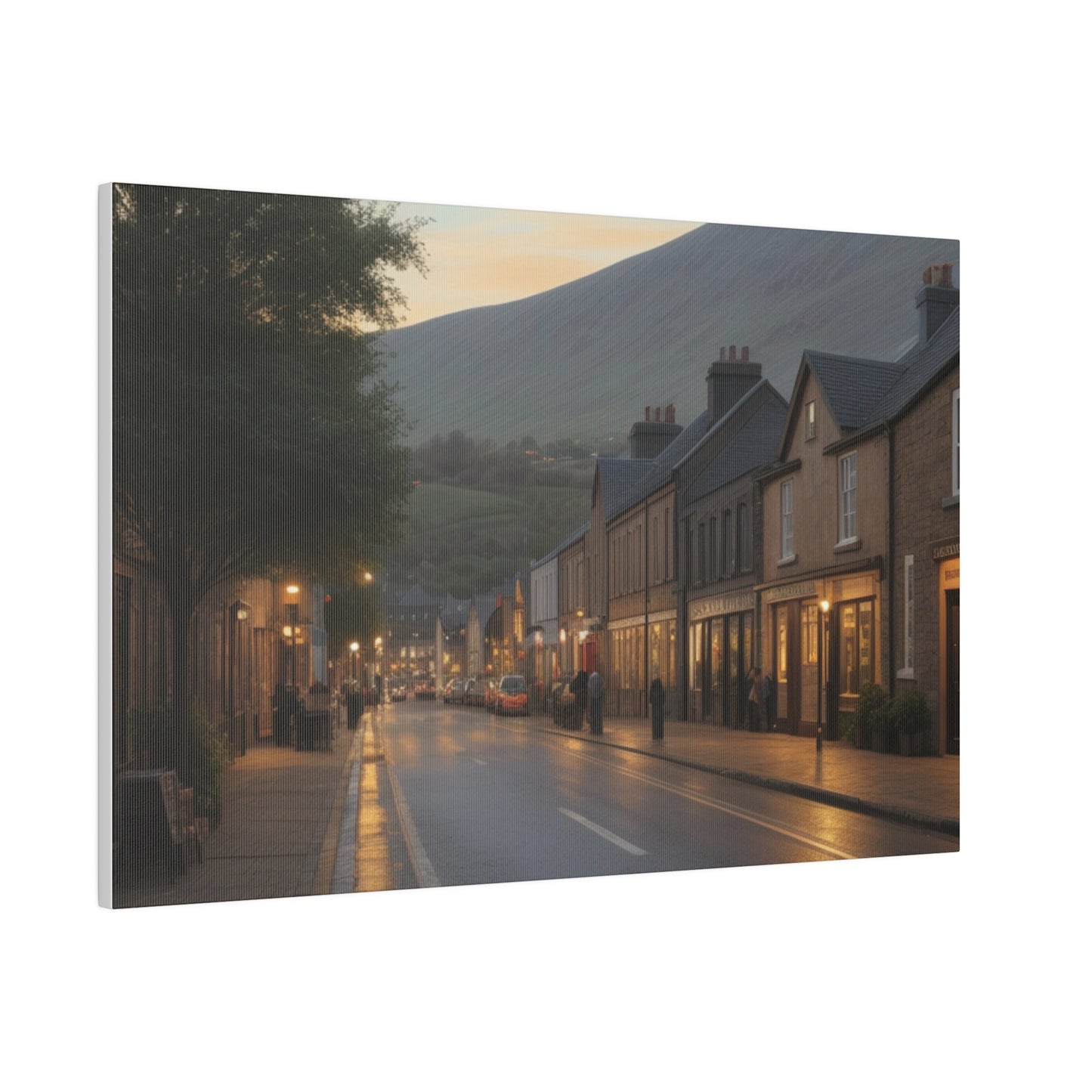 Town, Wall Art, Matte Canvas, Stretched, 0.75"