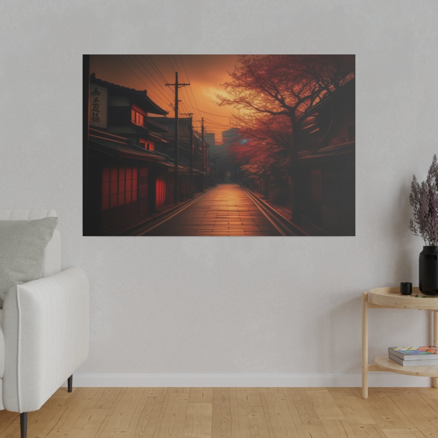 Japanese Village, Wall Art, Matte Canvas, Stretched, 0.75"