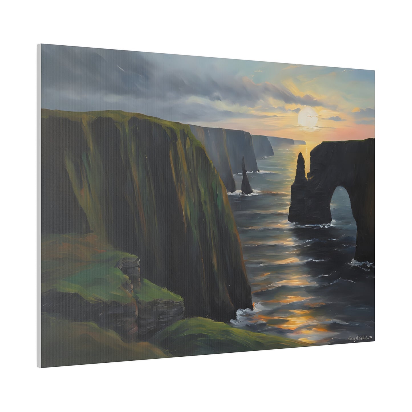 Irish Cliffs, Wall Art, Matte Canvas, Stretched, 0.75"