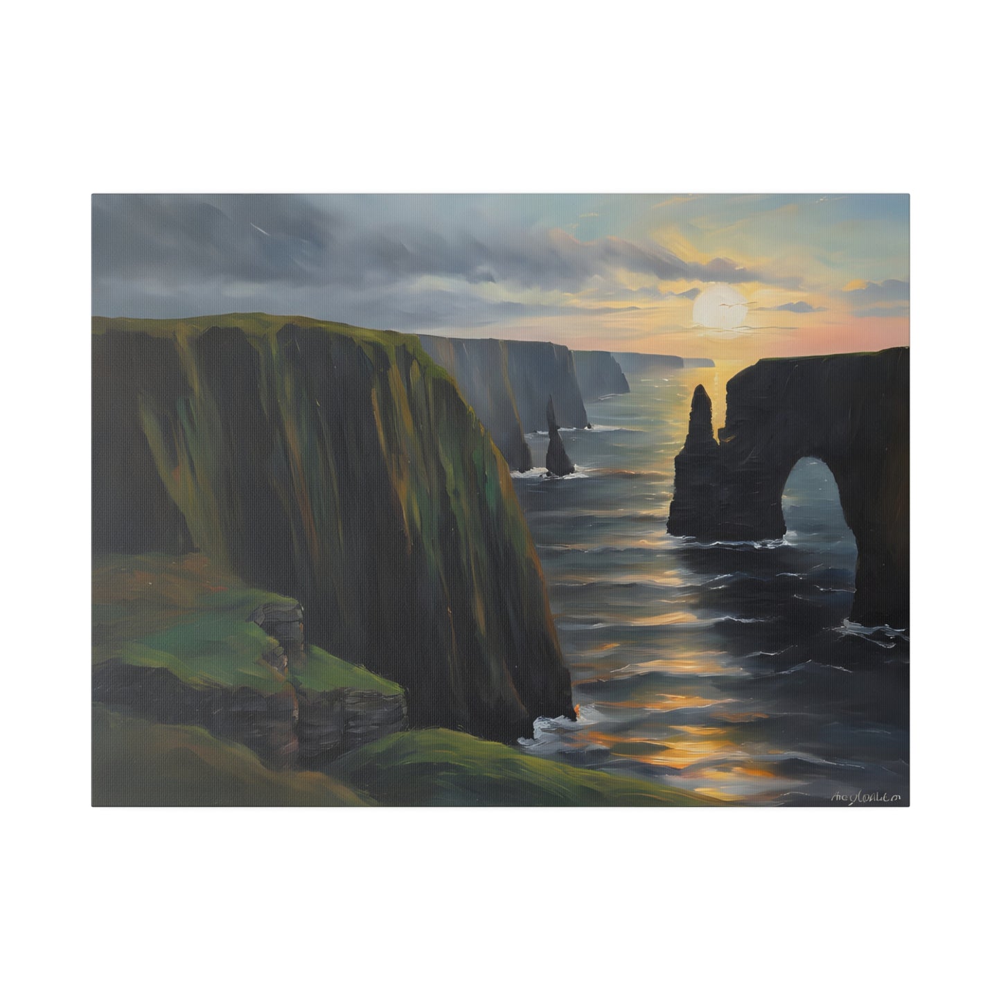 Irish Cliffs, Wall Art, Matte Canvas, Stretched, 0.75"