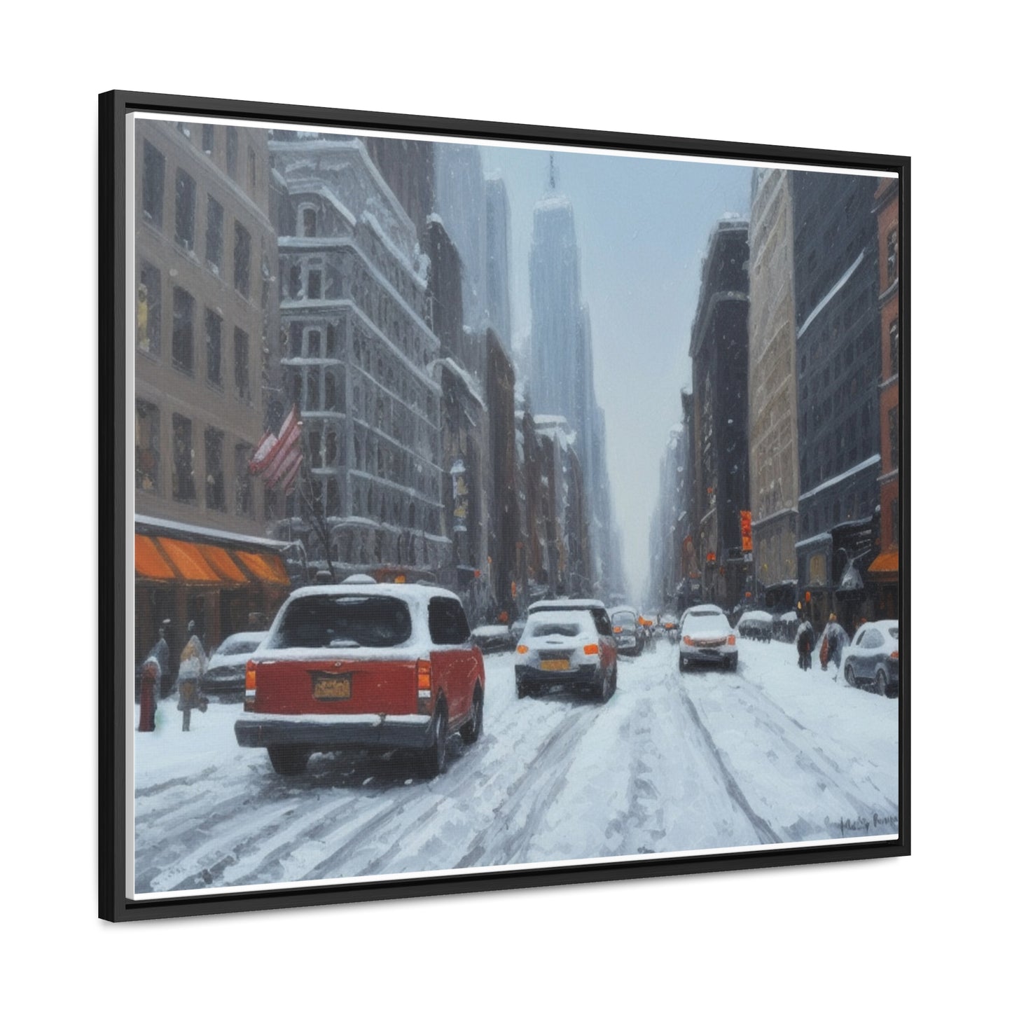 Snowy City, Wall Art, Gallery Canvas Wraps, Horizontal Frame